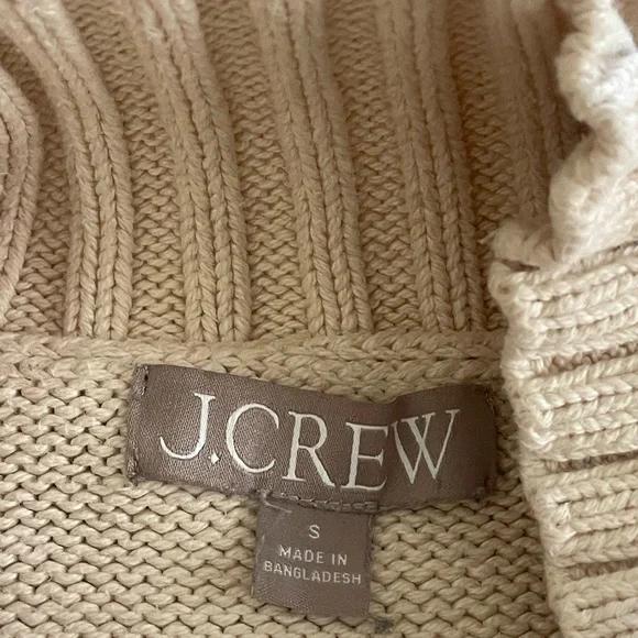 J. Crew Striped Women's Sweater in Ivory and Black, Size Small - Picture 2 of 9